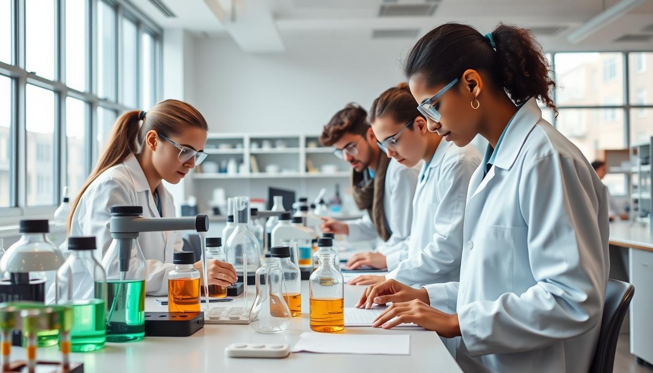 Student developing practical and academic skills