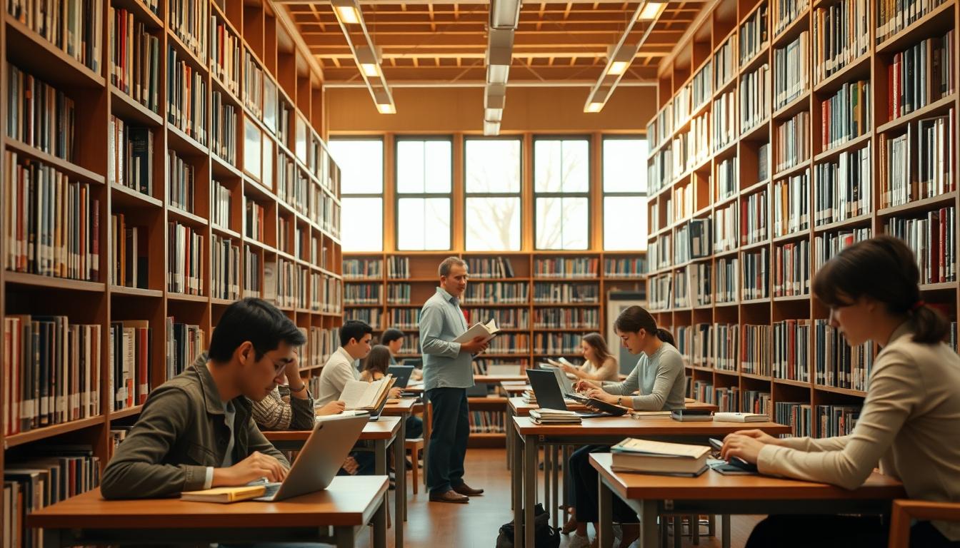 Student using learning strategies while studying