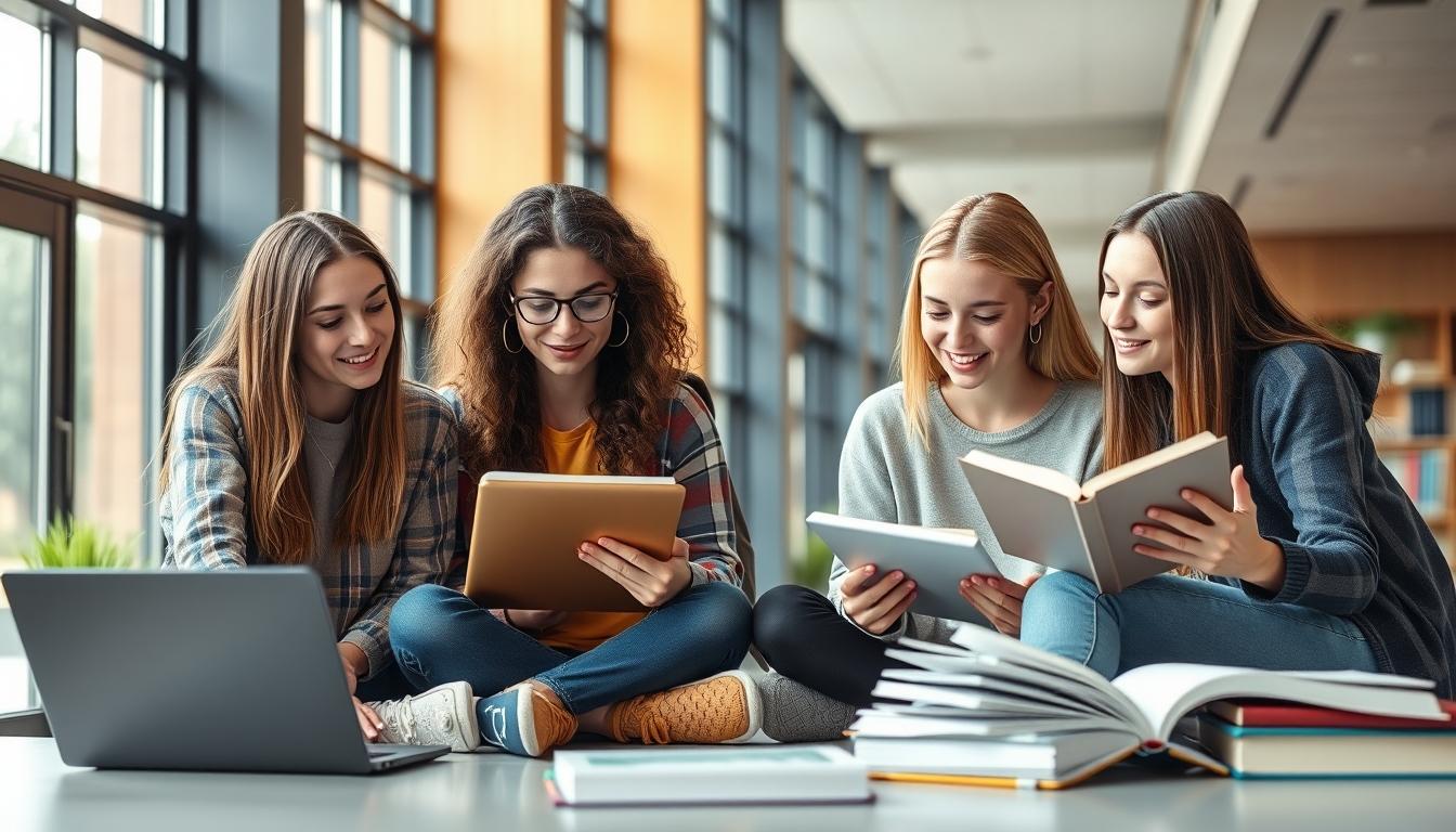 Structured study materials and learning resources on a desk